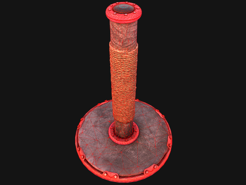 Cat Scratching Pet Post Zoo Furniture 3D 模型