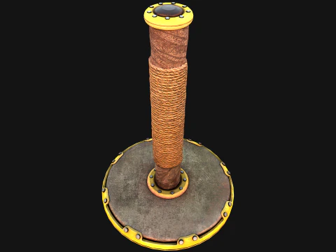 Cat Scratching Pet Post Zoo Furniture Set 3D Model