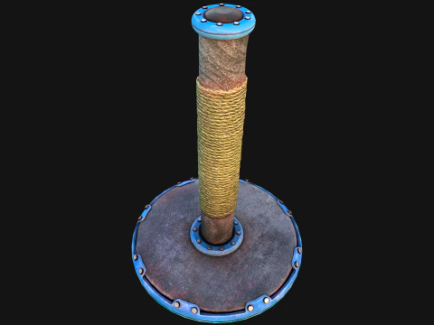 Cat Scratching Pet Post Zoo Furniture Set 3D Model