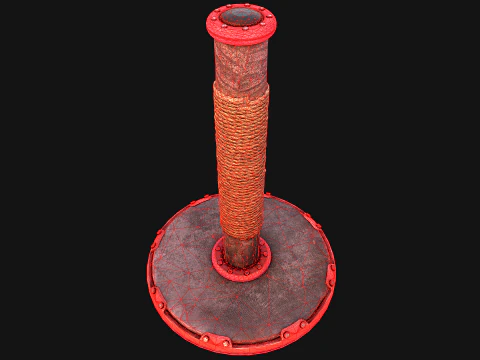 Cat Scratching Pet Post Zoo Furniture Set 3D Model