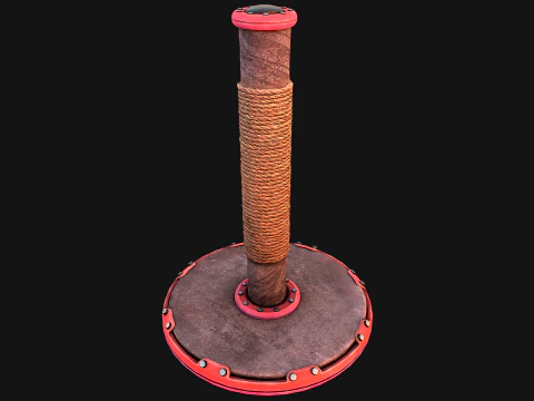 Cat Scratching Pet Post Zoo Furniture Set 3D Model