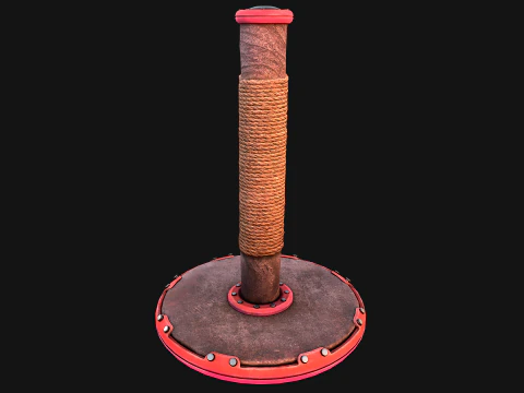 Cat Scratching Pet Post Zoo Furniture Set 3D Model