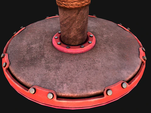 Cat Scratching Pet Post Zoo Furniture Set 3D Model