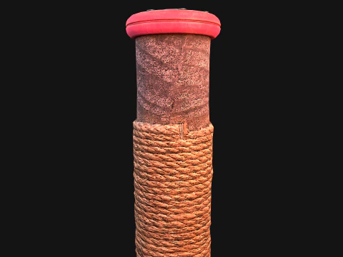 Cat Scratching Pet Post Zoo Furniture Set 3D Model