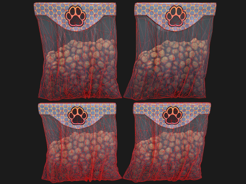 狗宠物猫干粮 3D 模型