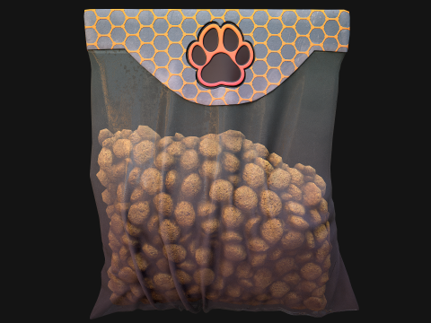 狗宠物猫干粮 3D 模型