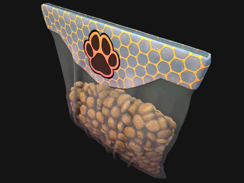 Dog Pet Cat Dry Food 3D Model