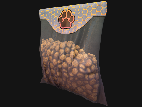 狗宠物猫干粮 3D 模型