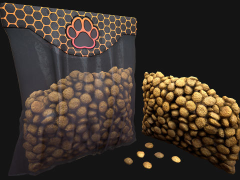 Pet Food Cookies Treats For Pets Cats Dogs Modèle 3D