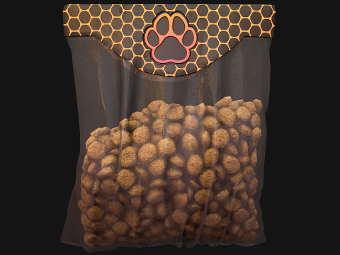 Pet Food Cookies Treats For Pets Cats Dogs 3D Model