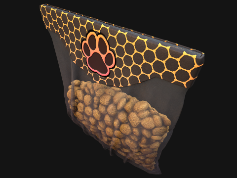 Pet Food Cookies Treats For Pets Cats Dogs 3D Model