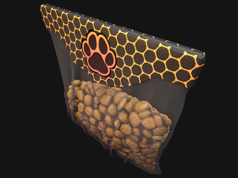 Pet Food Cookies Treats For Pets Cats Dogs 3D Model