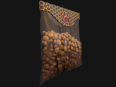 Pet Food Cookies Treats For Pets Cats Dogs 3D Model