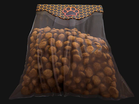 Pet Food Cookies Treats For Pets Cats Dogs 3D Model