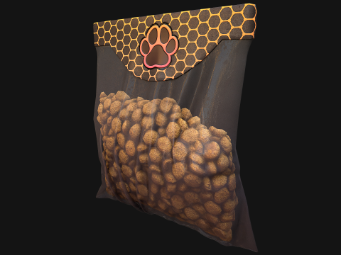 Pet Food Cookies Treats For Pets Cats Dogs 3D Model