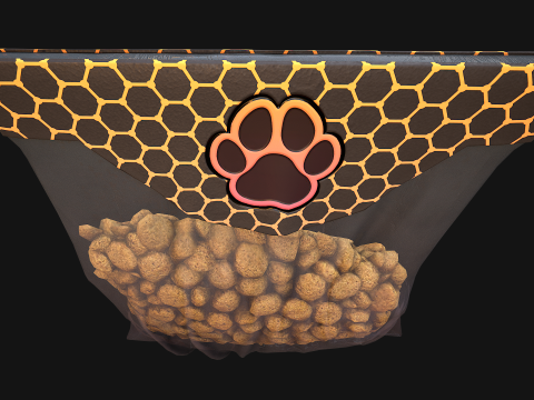 Pet Food Cookies Treats For Pets Cats Dogs 3D Model