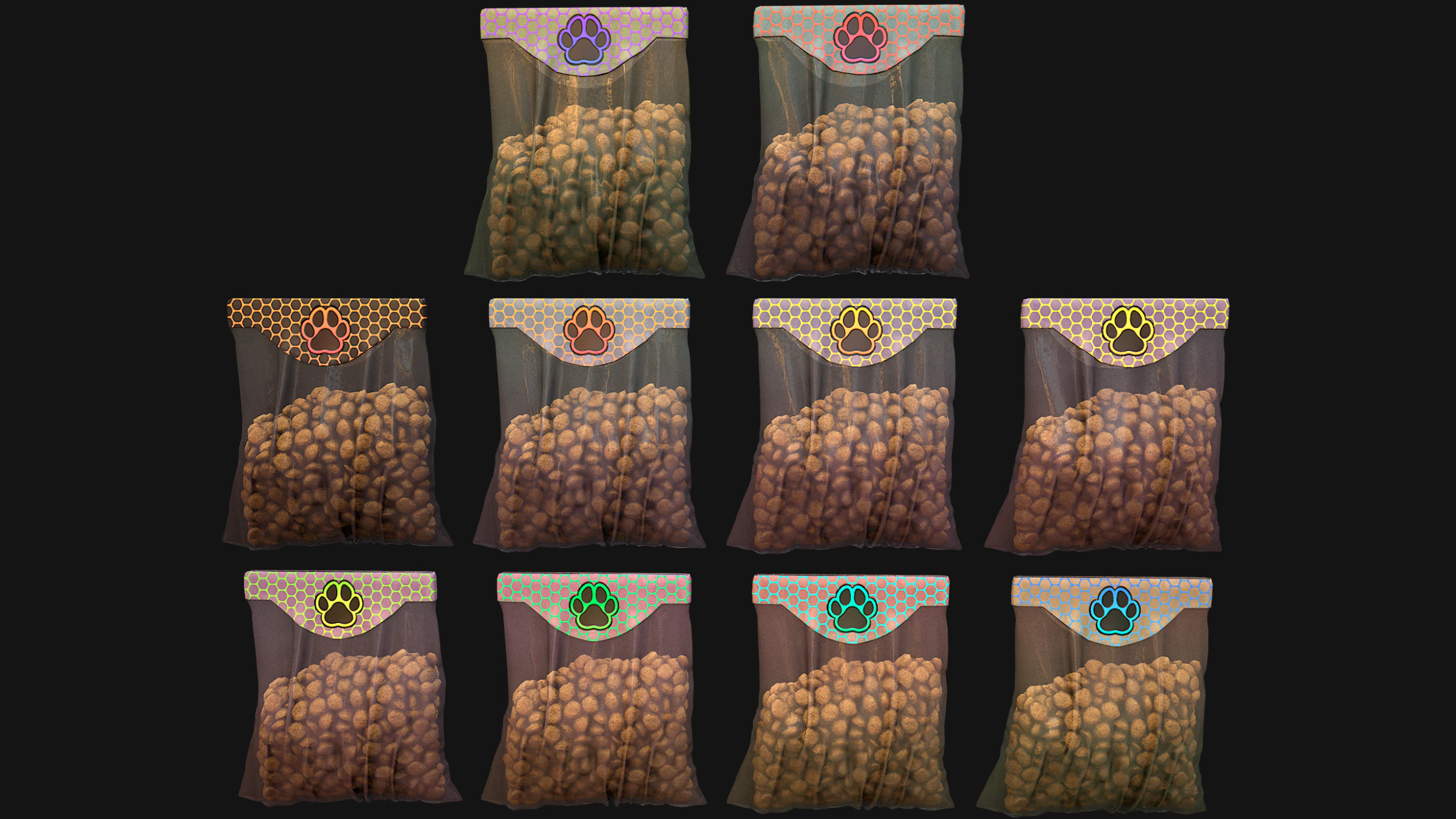 Dry Food for Pet Cat Dog Animal 3D Model .c4d .max .obj .3ds .fbx .stl .blend