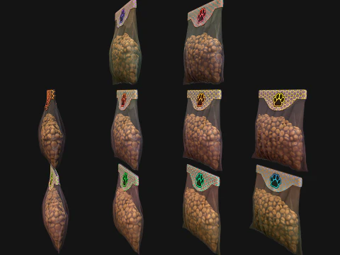 Dry Food for Pet Cat Dog Animal 3D Model