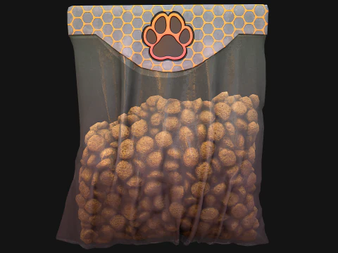 Dry Food for Pet Cat Dog Animal 3D Model
