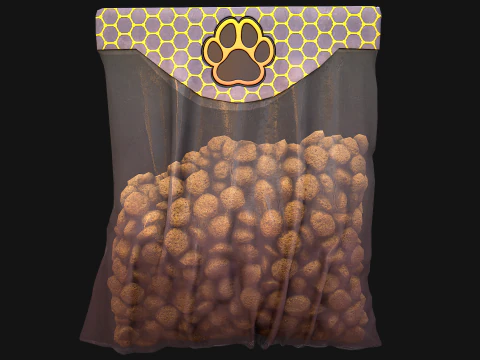 Dry Food for Pet Cat Dog Animal 3D Model