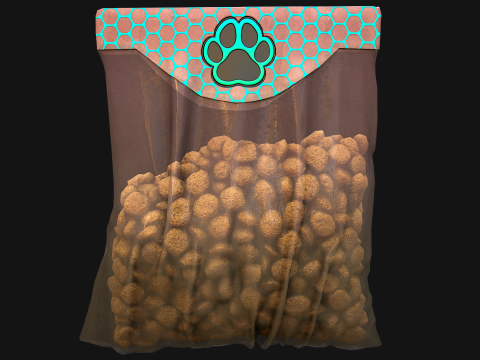 Dry Food for Pet Cat Dog Animal 3D Модель