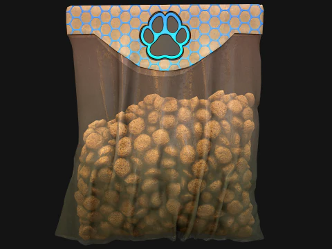 Dry Food for Pet Cat Dog Animal 3D Model
