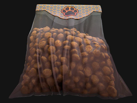 Dry Food for Pet Cat Dog Animal 3D Model