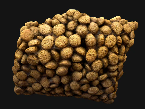 Dry Food for Pet Cat Dog Animal 3D Model