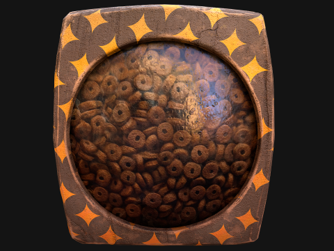 Dog Cat Pet Food Cookies Cereals Packaging Model 3D