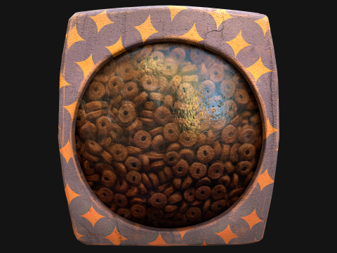 Dogs Cats Pets Food Cookies Cereals Packaging 3D 모델