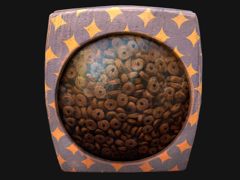 Dogs Cats Pets Food Cookies Cereals Packaging 3D 모델