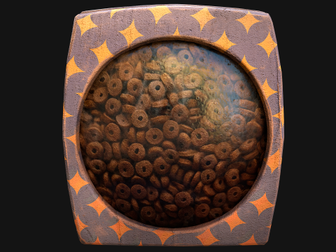 Dogs Cats Pets Food Cookies Cereals Packaging 3D 모델