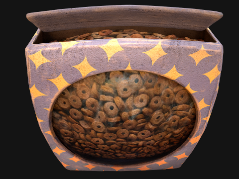 Dogs Cats Pets Food Cookies Cereals Packaging 3D 모델