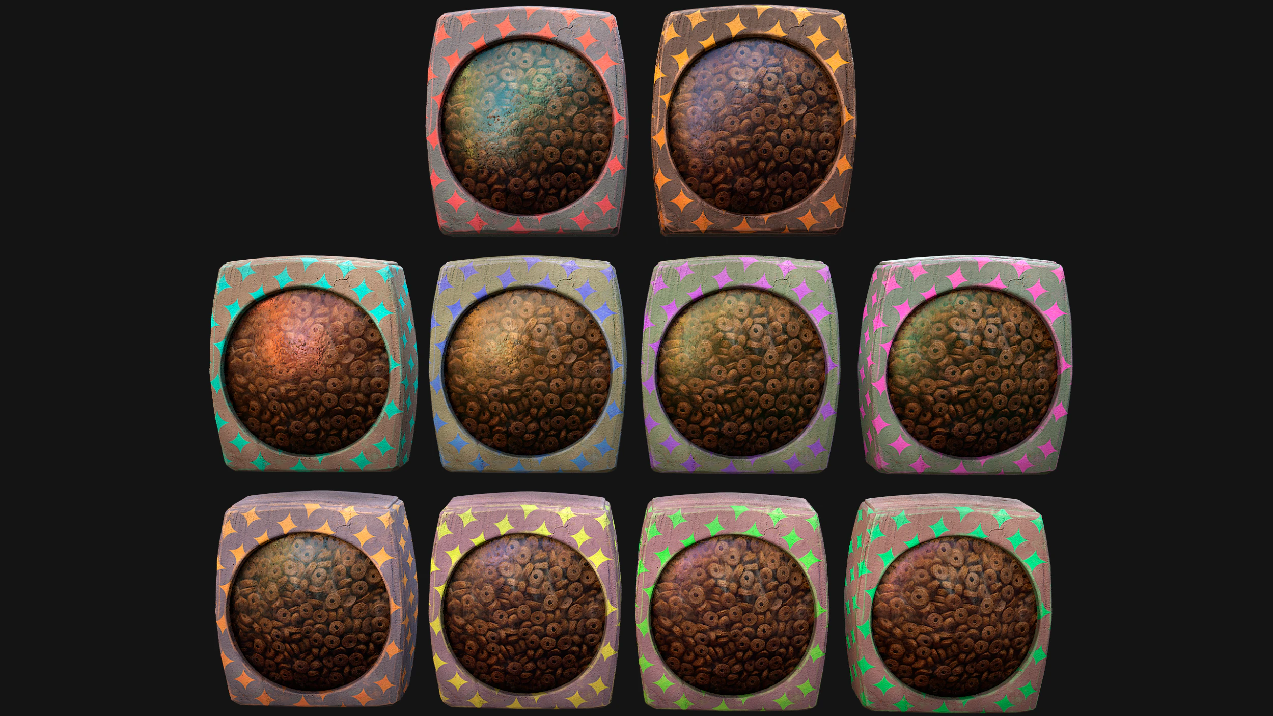 Pet Food Zoo Treats Flakes Cookies in Packaging 3D Model .c4d .max .obj .3ds .fbx .stl .blend 