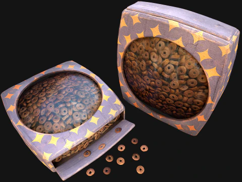 Pet Food Zoo Treats Flakes Cookies in Packaging 3D Model