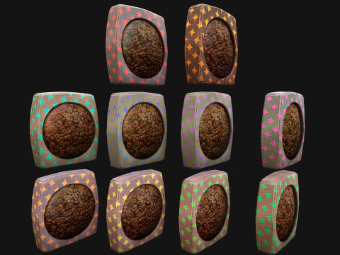 Pet Food Zoo Treats Flakes Cookies in Packaging 3D Model
