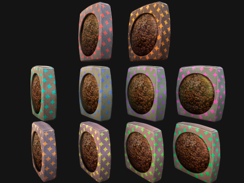 Pet Food Zoo Treats Flakes Cookies in Packaging 3D Модель