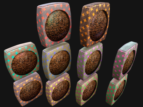Pet Food Zoo Treats Flakes Cookies in Packaging 3D Модель