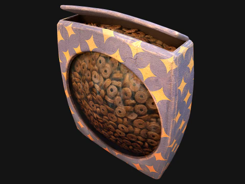 Pet Food Zoo Treats Flakes Cookies in Packaging 3D Model