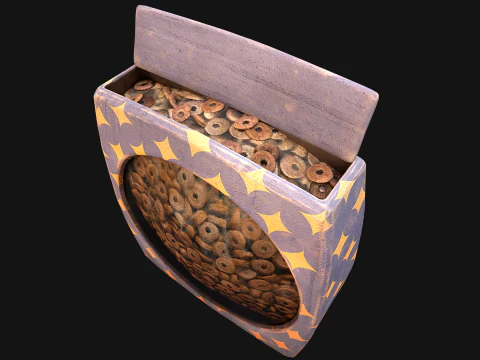 Pet Food Zoo Treats Flakes Cookies in Packaging 3D Model