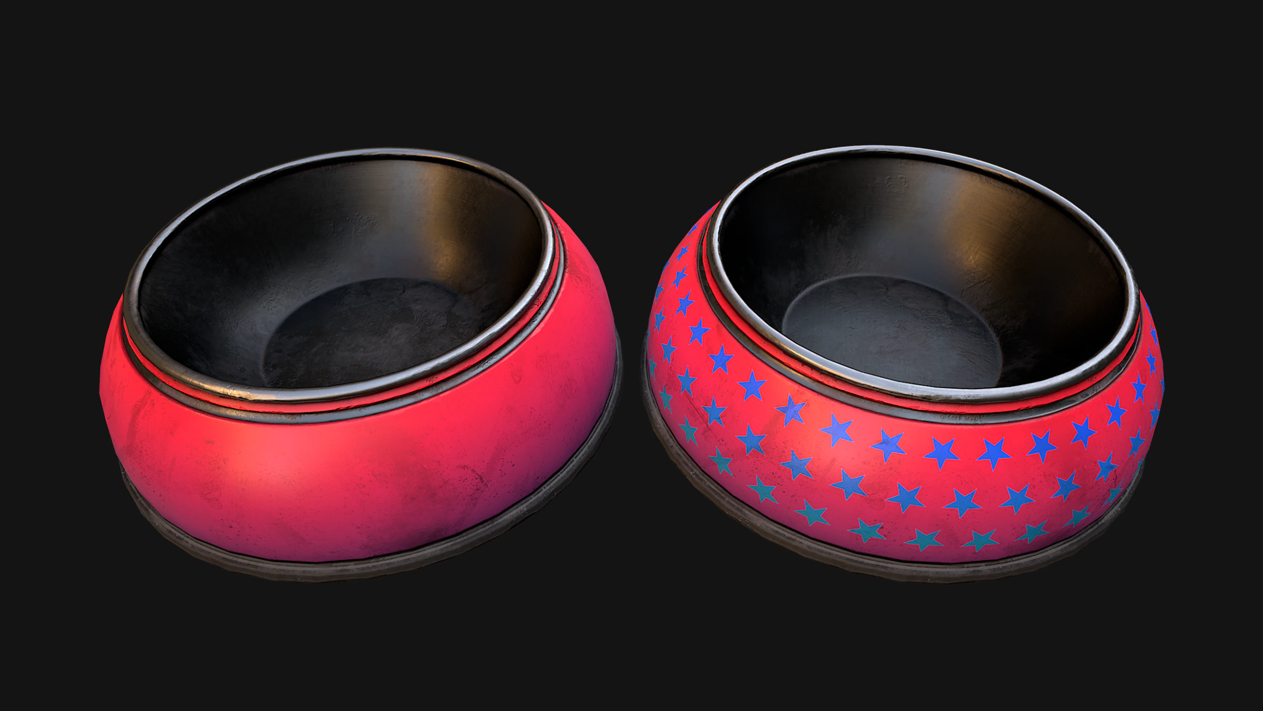 Bowl for Pet Dog Cat Zoo Accessories 3D Model .c4d .max .obj .3ds .fbx .stl .blend 