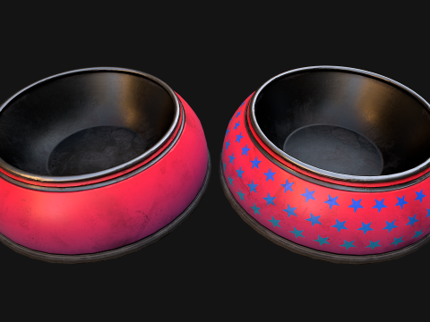 Bowl for Pet Dog Cat Zoo Accessories Model 3D