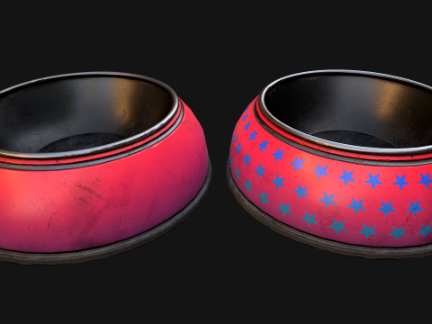 Bowl for Pet Dog Cat Zoo Accessories Model 3D