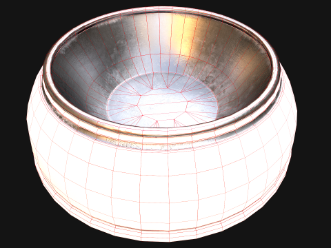 Bowl for Pet Dog Cat Zoo Accessories Model 3D