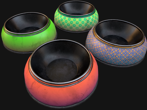 Food Bowl for Pet Dog Cat Model 3D