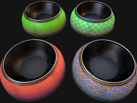 Food Bowl for Pet Dog Cat Modello 3D