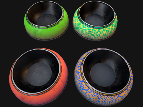 Food Bowl for Pet Dog Cat Modello 3D