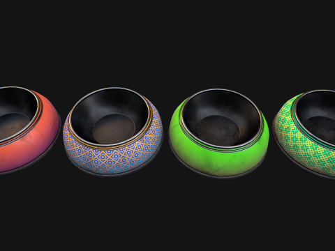 Food Bowl for Pet Dog Cat Modello 3D