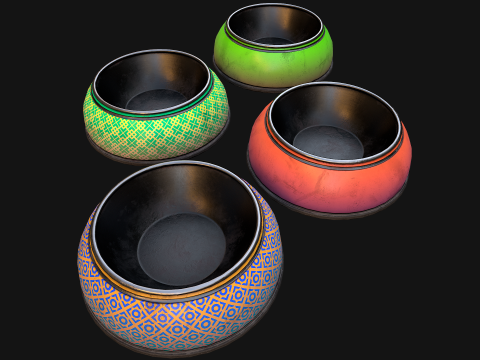 Food Bowl for Pet Dog Cat Modello 3D