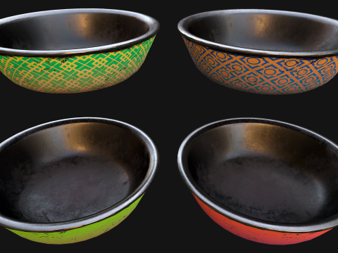 Pet Food Bowl Zoo Dishes for Cats Dogs Modelo 3D